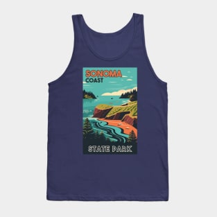 A Vintage Travel Art of the Sonoma Coast State Park - California - US Tank Top